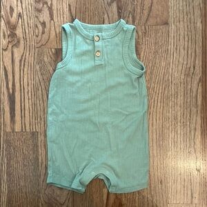 Cat & Jack Green Sleeveless Ribbed One Piece. 6-9M